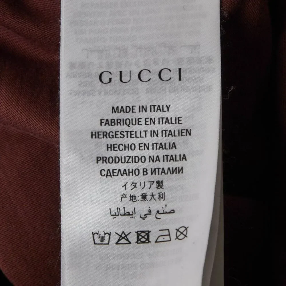 Gucci Dapper Dan Brown Logo Print Jersey Sequin T-Shirt Xs